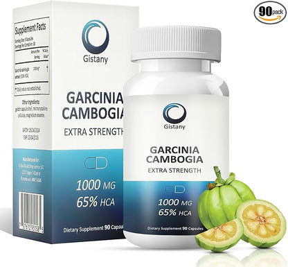 Extra Strength 65% HCA Pure Garcinia cambogia Natural Weight Loss Pills, Appetite Control Pill Dietary Supplement to Control Weight for Both Men and Women