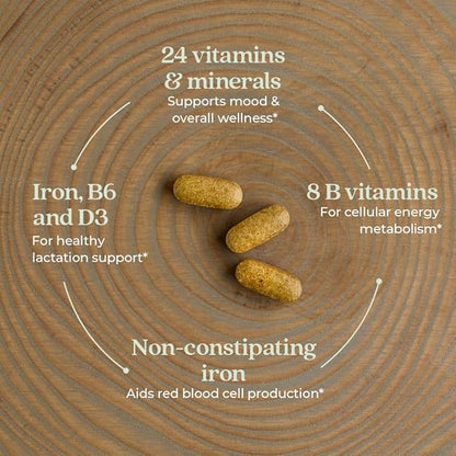 New Chapter, Postnatal Vitamins Lactation Supplement, Complete Multivitamin with Fermented Vitamin D3 + B Vitamins, Made with Organic Vegetables & Herbs, Non-GMO Ingredients, 270 Count