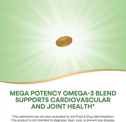 Nature's Way Super Fisol Fish Oil, Enteric Coated, Supports Cardiovascular and Joint Health*, Mega Potency Omega-3s, 180 Softgels (Packaging May Vary)