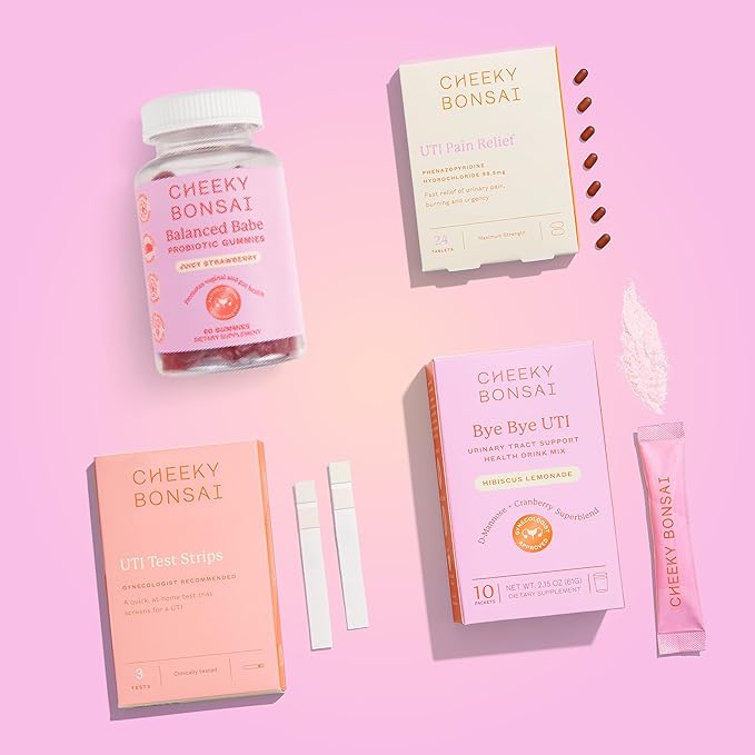 Cheeky Bonsai Balanced Babe Probiotic Gummies for Women, Juicy Strawberry Flavor 60 Count, Probiotic for Women, Urinary Tract Health, Vaginal Health, and pH Balance, 5 Billion CFUs