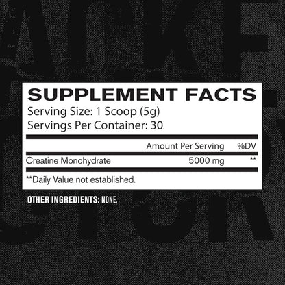 Jacked Factory Creatine Monohydrate Powder 150g - Creatine Supplement for Muscle Growth, Increased Strength, Enhanced Energy Output and Improved Athletic Performance 30 Servings, Unflavored