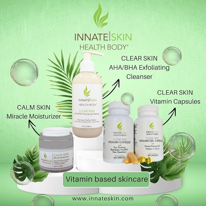 Clear Skin Acne Gummies - Complexion Supplement, Pantothenic Acid & Antioxidants, Vitamins 60 Count