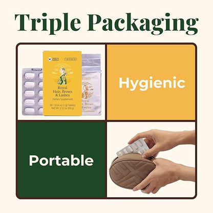 Heebin's Hair Growth Supplements with Biotin 4000 mcg, DHT Blocker and Collagen, for Hair Loss, Thinning and Regrowth, 60 Tablets, 2 Month Supply