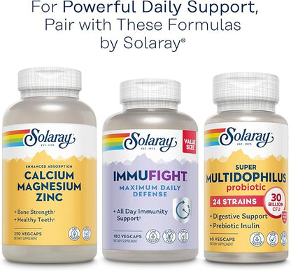Solaray Once Daily Adult 50+ Complete Multivitamin for Women & Men, Essential Vitamins & Chelated Minerals for Healthy Energy, Heart, Brain & Immune Support, With CoQ10 & Lutein, Iron Free, 90 VegCaps