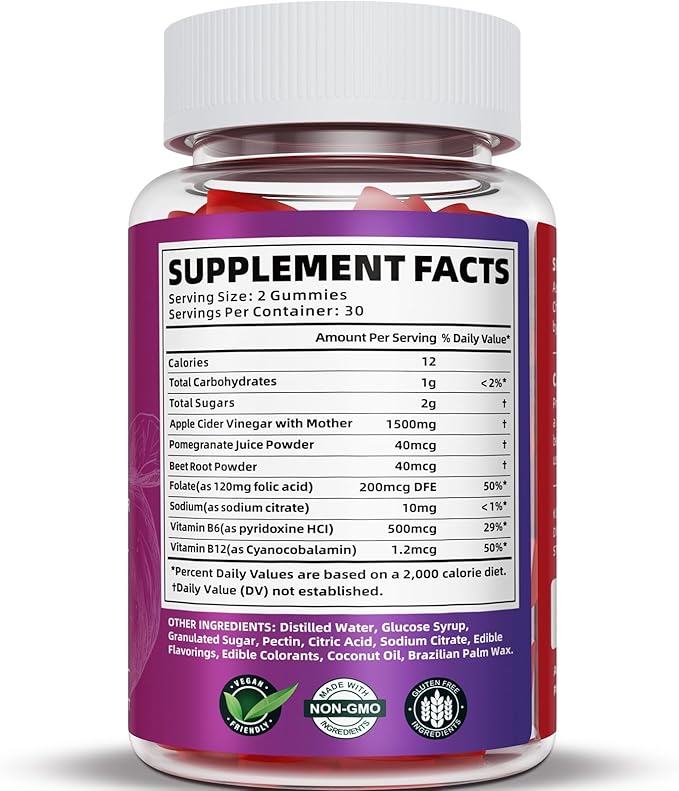 (5 Pack) Keto ACV Gummies Extreme1500MG Keto Gummies Apple Cider Vinegar Formulated with Pomegranate Beet Juice Powder B12 Vegan Non GMO 300 Gummies