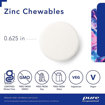 Pure Encapsulations Zinc Chewables | Supplement for Immune System Support, Growth and Development, and Wound Healing | 100 Chewable Tablets | Natural Orange Flavor