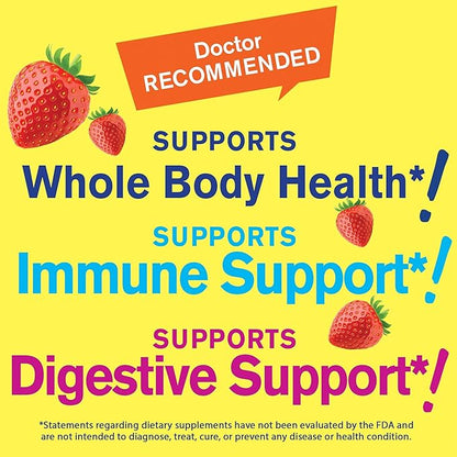 Multivitamin Sugar Free Gummies with Ginseng, Vitamin A, C, D3, E, B12, B6, B1, B2, B5, Niacin, Folic acid, Biotin, Iodine, Zinc, Chromium, Molybdenum, Lycopene, Inositol - Vegan - 60 Gummies