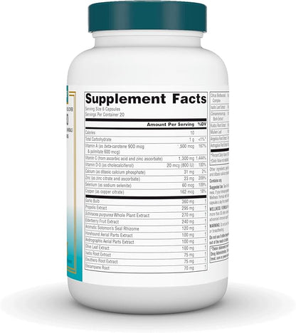 Source Naturals Wellness Formula Bio-Aligned Vitamins & Herbal Defense for Advanced Immune Support* - Dietary Supplement & Immunity Booster - 120 Capsules