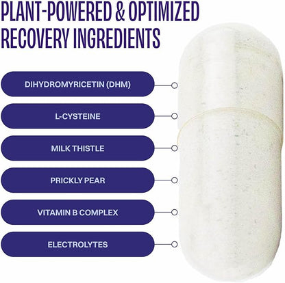 DHM Detox 5 Portable Servings - Optimized Blend of DHM (Dihydromyricetin Supplement) and Vitamins to Take During Evening for Better Next Day and Recovery