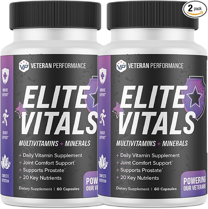 Elite Vitals Multivitamin for Men – Daily Mens Multivitamins Ages Over 20 Plus – Prostrate Energy Immune Joint Support – Daily Mens Vitamins and Minerals (2 pack)