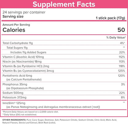 SkinnyFit FIT IV Hydrating Electrolytes Plus Weight Managing Innoslim, Vitamin B12 & Vitamin C, Rapid Hydration, Healthy Aging, 24 Servings