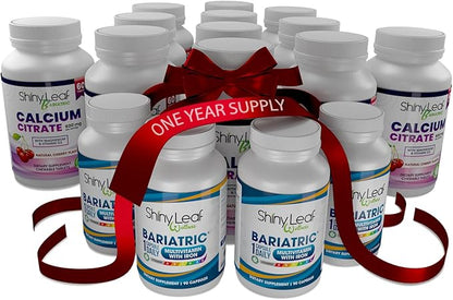 Bariatric Multivitamin with Iron Once-a-Day and Cherry Chewable Calcium Citrate for Post Bariatric Surgery Including Gastric Bypass and Sleeve (1 Year)