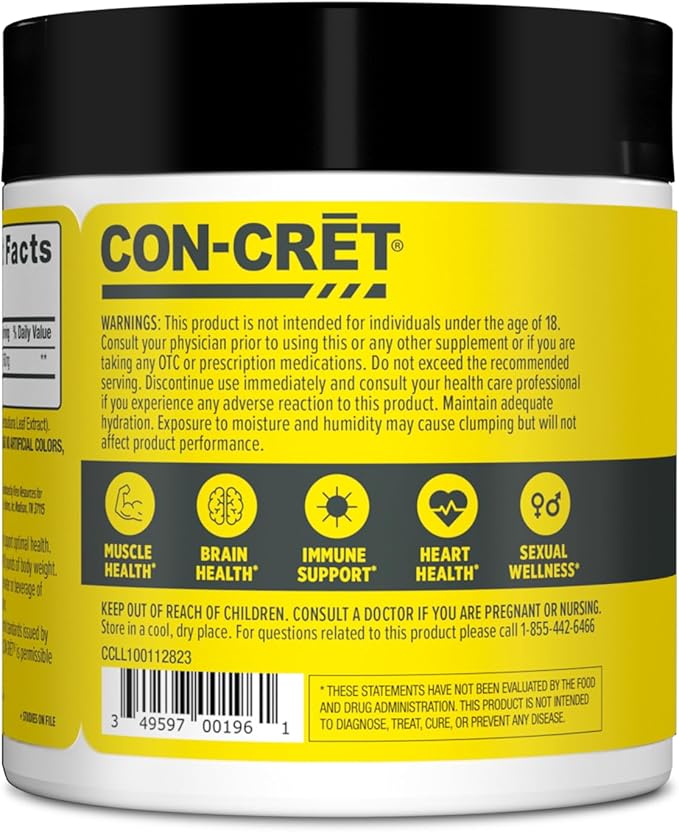 Creatine HCl Powder | Muscle, Cognitive, Cellular Energy Support | No Bloating or Cramps | USA Made & NSF Certified | Unflavored (100 Serving)