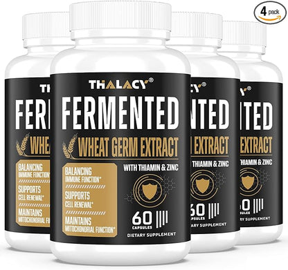 Spermidine Supplements 13mg - 1300mg Wheat Germ Extract Capsules Potent Formula with Higher Spermidine Content and Zinc for Healthy Aging, Daily Immune System and Cell Renewal (4 Pack)