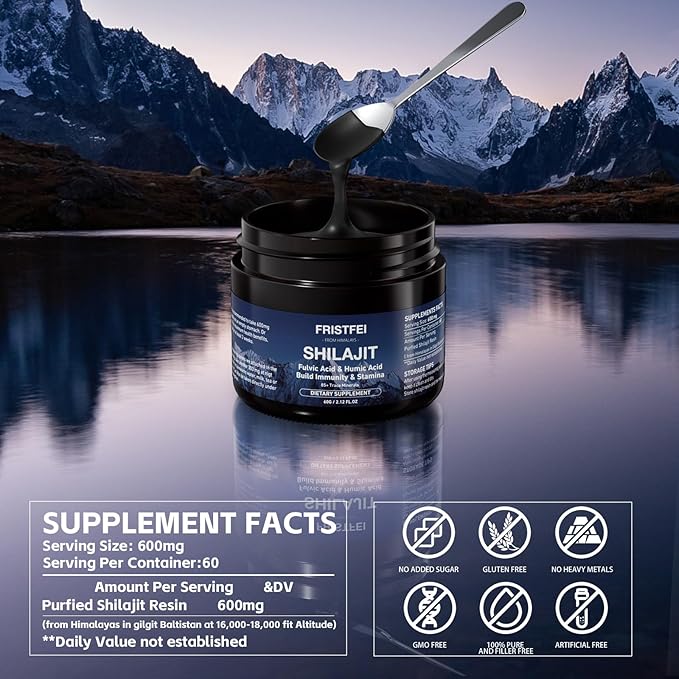 Shilajit Pure Himalayan Organic Shilajit Resin - Gold Grade 100% Pure Shilajit for Men & Women | with Fulvic Acid & 85+ Trace Minerals