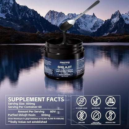 Shilajit Pure Himalayan Organic Shilajit Resin - Gold Grade 100% Pure Shilajit for Men & Women | with Fulvic Acid & 85+ Trace Minerals