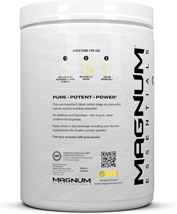 Magnum Nutraceuticals Micronized Creatine 100 – 200 Servings, High-Purity & Fast-Absorbing Creatine Monohydrate for Strength, Endurance & Muscle Growth