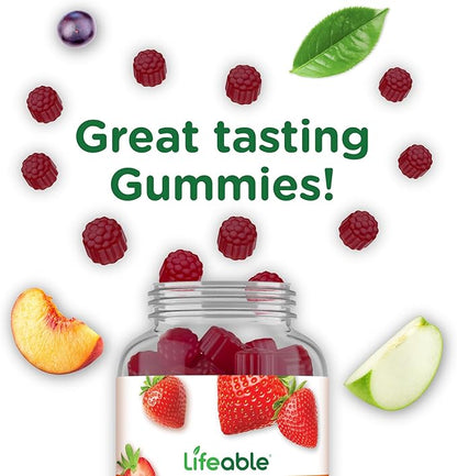 Lifeable Womens Multivitamin Gummy | with Vitamin A, C, D, E, Niacin, B6, Folate, B12, Biotin, Pantothenic Acid, Iodine, Zinc | Great Tasting Multivitamin for Women Gummies | 90 Gummies