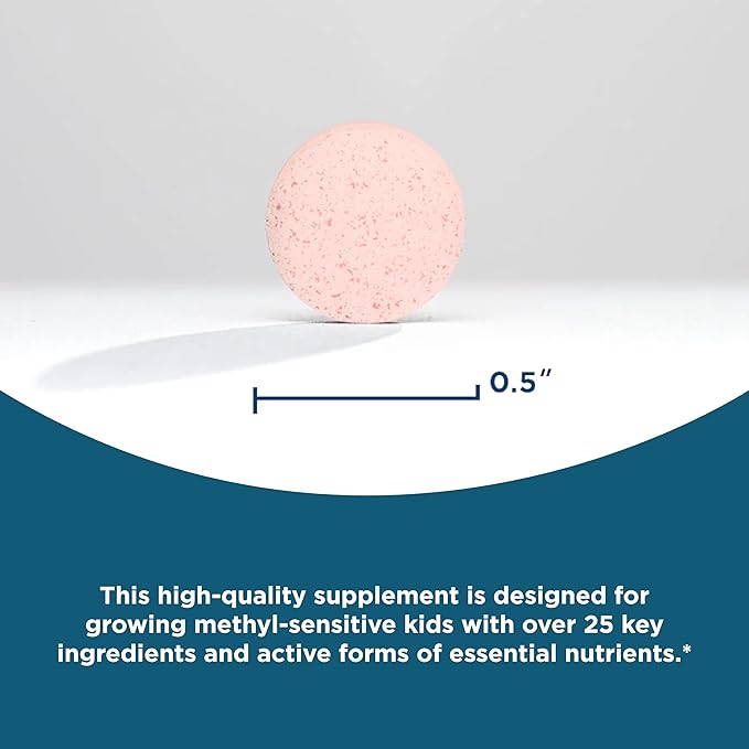 Seeking Health Kids Multivitamin Chewable MF, Formulated for Children’s Health, Methyl-Free, with Folinic Acid, Vitamin B12, Riboflavin, Vitamin A, Vegetarian (60 Chewable Tablets)*