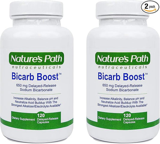 Sodium Bicarbonate 650 mg Tablets - Strongest Alkaline Tablets - Electrolyte Supplement & Keto Electrolyte Pills, Salt Tablets Hydration & Rehydration, Endurance, Stamina: 120 Capsules