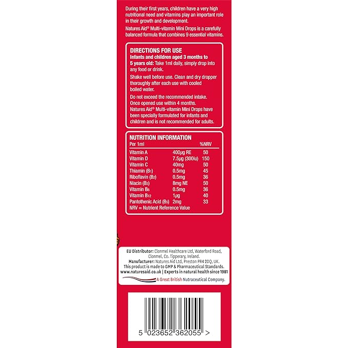 NATURES AID Multivitamin Drops For Children, 50 ML