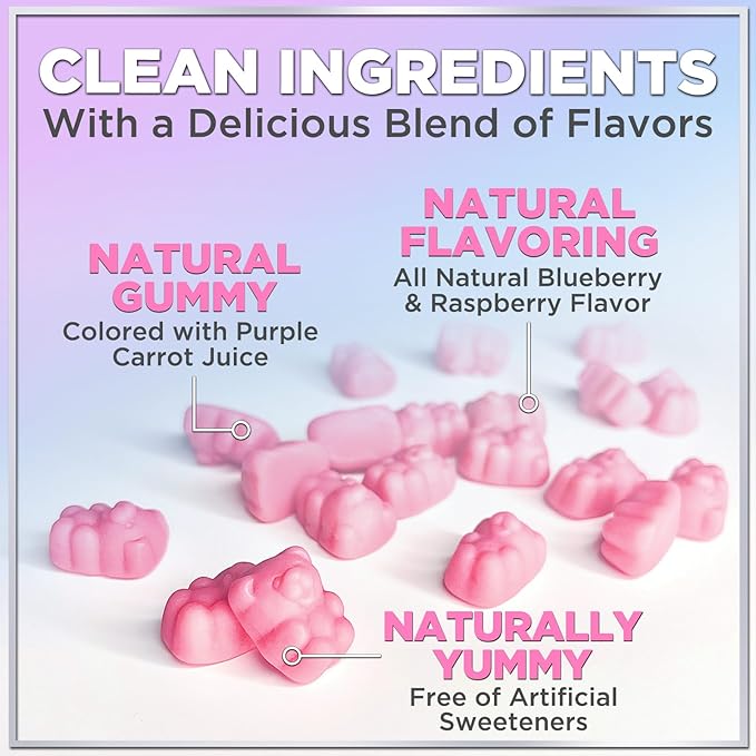 Hello Lovely! Hair Vitamins Gummy with Biotin 5000 mcg Vitamin E & C Support Hair Growth, Premium Vegetarian Non-GMO, for Stronger Beautiful Hair, Skin & Nails Supplement - 120 Bear Gummies