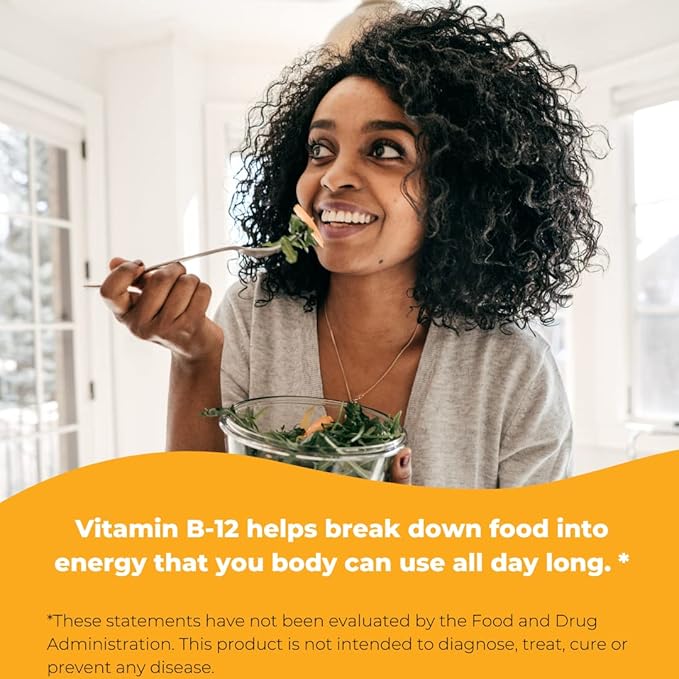 Sublingual Vitamin B12 (1000 mcg), B6 (5mg), Folic Acid(400 mcg) & Biotin (25mcg) - Formulated with Methylcobalamin Vitamin B-12 (100 Tablets)