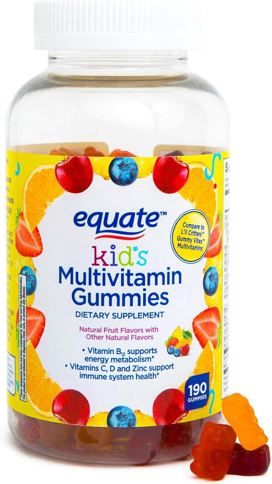Kids Multivitamin Gummies for General Health, Natural Fruit, 190 Count