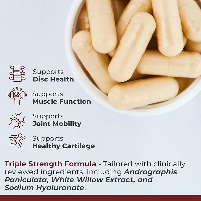 Quantum Joint & Cartilage Support Supplement - for Men & Women, Joint Mobility and Muscle Health, Cartilage Repair, Gluten Free, Plant-Sourced, Non-GMO - 90 Capsules