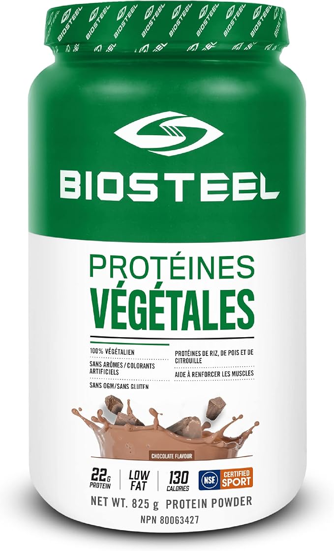 BioSteel Elite Plant-Based Recovery Vegan Protein with Brown Rice Protein, Pea Protein, and Hemp Protein, Chocolate Flavor, 25 Servings, Gluten-Free