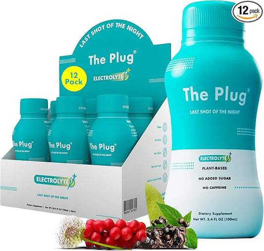 The Plug Liver Cleanse Detox & Repair Drink - Plant Based Herbal Electrolyte Drink for Liver Support & Health, Bloating Relief, Restore Antioxidants & Minerals | Liver Complex Energy Drink (12-Pack)