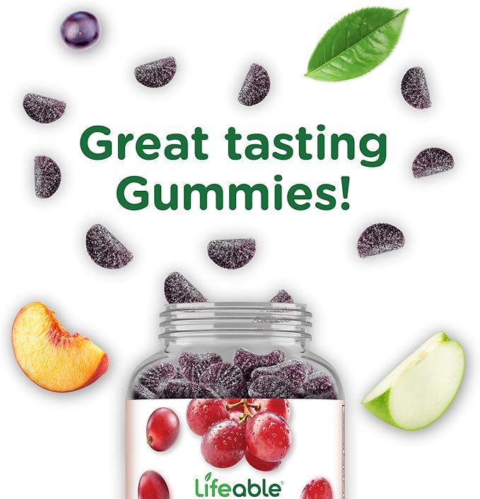 Lifeable Iron Gummies | 20mg | with Vitamin C | Great Tasting Blood Builder Iron Supplement | Iron with Vitamin C for Iron Deficiency | Iron Gummies for Women, Men, Adults | 90 Gummies