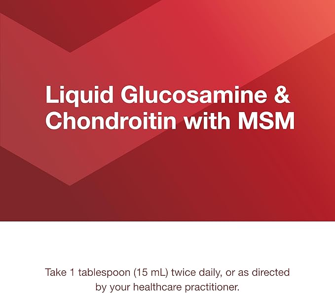 Protocol Liquid Glucosamine & Chondroitin with MSM - Joint Support* - Chondroitin MSM Supplement - Egg Free & Dairy Free - 16 fl oz