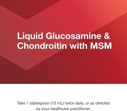 Protocol Liquid Glucosamine & Chondroitin with MSM - Joint Support* - Chondroitin MSM Supplement - Egg Free & Dairy Free - 16 fl oz