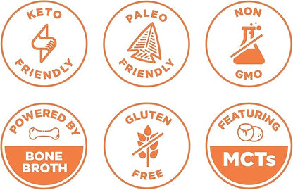 Ancient Nutrition Keto Protein Powder, KetoPROTEIN with Fats from Bone Broth and MCT Oil, Chocolate, 18g Protein 10g Fat Per Serving, Gluten Free, Low Carb, Paleo Friendly, 17 Servings