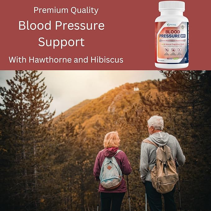 Blood Pressure 911 Premium Supplement - BP Support Pills. 60 Capsules