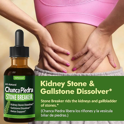 Stone Breaker Chanca Piedra Drops for Kidney Stones & Gallstone Dissolver, Horsetail Extract Kidney Cleanse Detox & Repair, Gotas de Cola de Caballo y ChancaPiedra para Los Riñones. 6 oz
