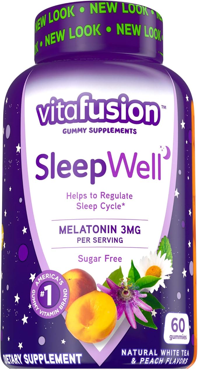 Vitafusion Sleep Well Gummy Vitamins, 60 Count (Pack of 3)