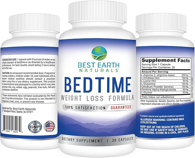 Best Earth Naturals Bedtime Weight Loss Supplement - 30 Day Supply