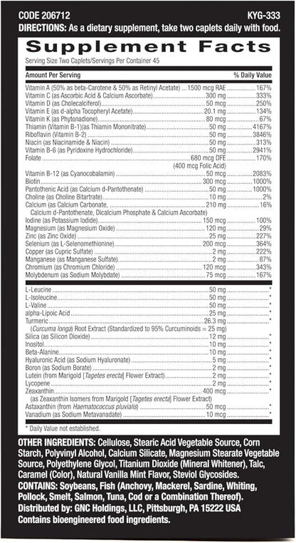 GNC Mega Men Sport Multivitamin | Performance, Muscle Function, and General Health | 90 Count