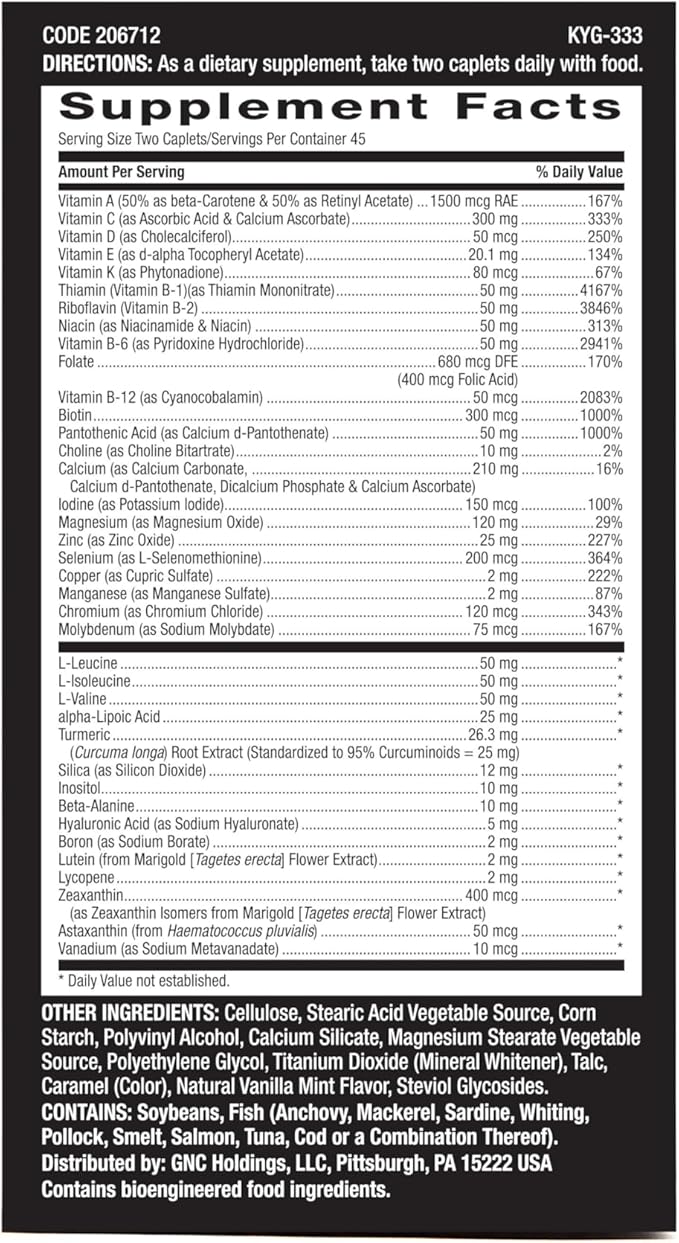 GNC Mega Men Sport Multivitamin | Performance, Muscle Function, and General Health | 90 Count