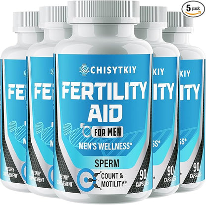 Male Fertility Supplements, Advanced Fertility Supplement for Men Optimal Sperm Count Motility & T-Level with Maca Root, Tribulus Terrestris, Zinc, CoQ10, Pre Conception for Him, 450 Caps