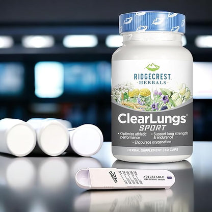 Clear Lungs, Respiratory Support for Better Lungs Plastic Measuring Spoon, Herbal Lung Cleanse for Athletes, Ideal for Fitness Enthusiasts, Pack of 1, 60 Capsules