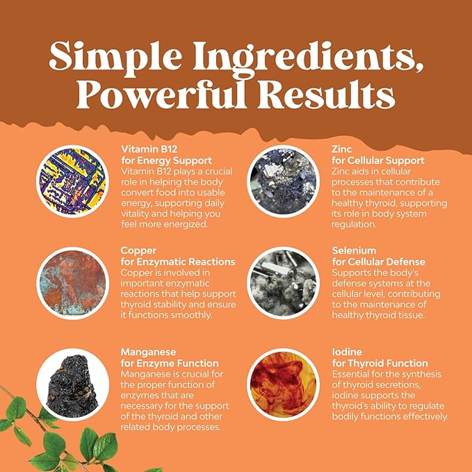 Vegan Thyroid Gummies with Sea Moss - Thyroid Support Gummies for Comprehensive Thyroid Support for Men and Women with Iodine Selenium and Other Potent Vitamins - Gelatin-Free Non-GMO - 60 Gummies