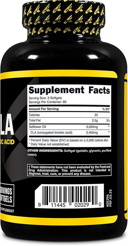 Primaforce CLA 2400 mg per Serving (180 softgels) - for Men and Women, Non-Stimulating, GMO Free & Gluten Free