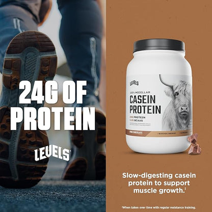 Levels 100% Micellar Casein Protein, Hormone Free, Chocolate, 2LB