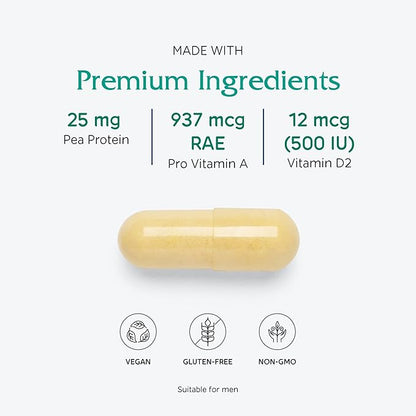 Vitanica Vegan Symmetry - Daily Multivitamin for Vegans - Heart, Bone & Immune System Health Support with Vitamin B12, Zinc, Calcium, Magnesium & More - 120 Vegan Caps