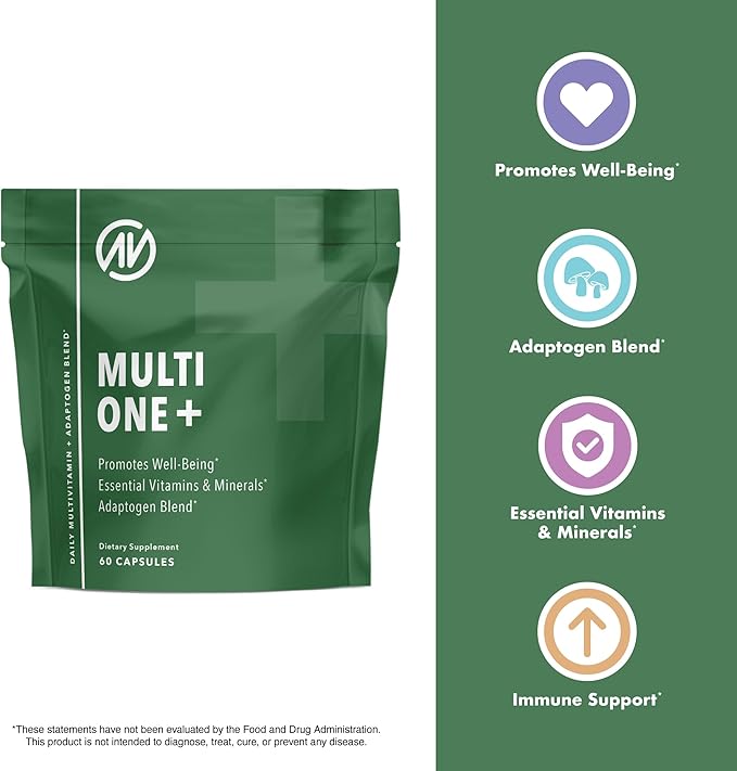 MultiOne Men & Women’s Daily Multivitamin - Essential Nutrients and Minerals for Optimal Health (60 Capsules)