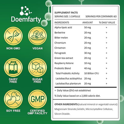 GLP-1 Probiotic | GLP-1 Supplement, GLP-Activate with 10 Billion CFU Multi-Strain Probiotics + Prebiotics, Naturally GLP 1 Production, GLP-1 Probiotic for Men & Women, 60 GLP-1 Capsule [1pcs]h1/