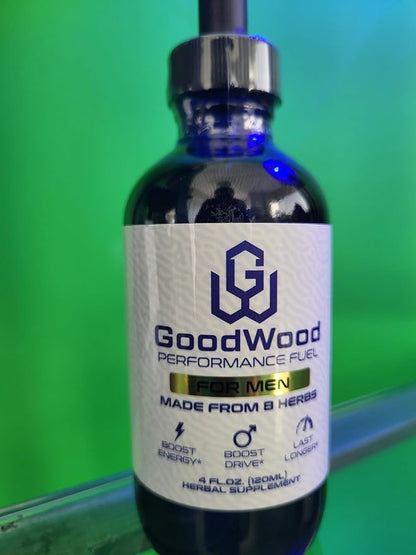 GoodWood - Male Liquid Drops - Increases Stamina and Size - Improves Energy, Drive, and Power - for Men Ages 30, 40, 50, 60+ - Made with 8 Herbs and Organic - One Pack